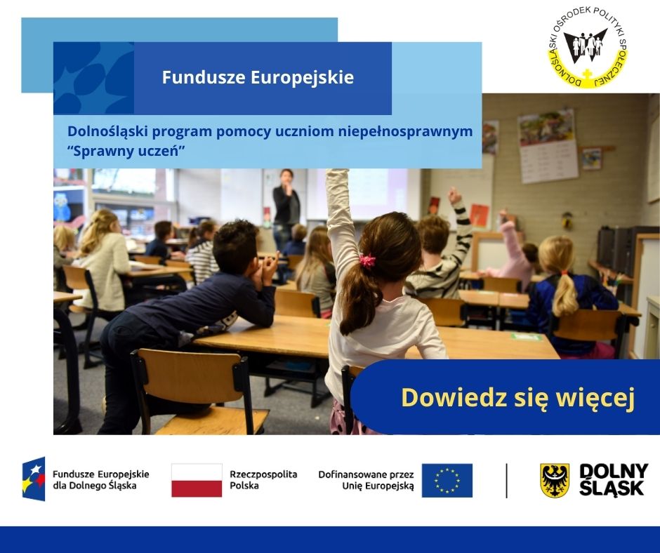 Plakat promujący projekt Sprawny uczeń